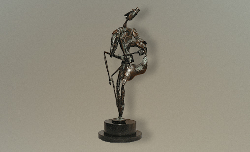 DANZARINES - Altura 21cm - Técnica Peltre con baño de cobre y pátina verde.