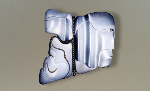 2 PERFILES - 1995 - Medidas 85 x 85cm - Técnica Cerámica.