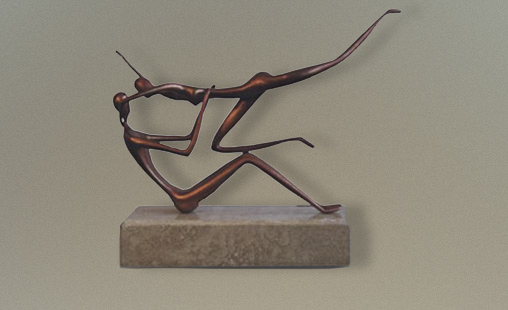 LOS EQUILIBRISTAS - 1998 - Medidas 25 x 25 x 10 cm - Técnica Bronce (fundido a la tierra).
