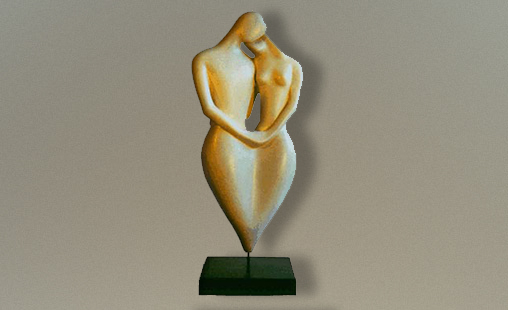 PAREJA I - 1986 - Medidas 42 x 12 cm - Técnica Cerámica.